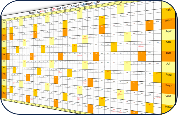 Kostenlos laden - Wandkalender aus DZ25