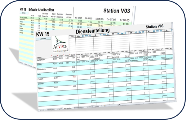 Kostenlos laden - Dienstplan mit Zeiterfassung